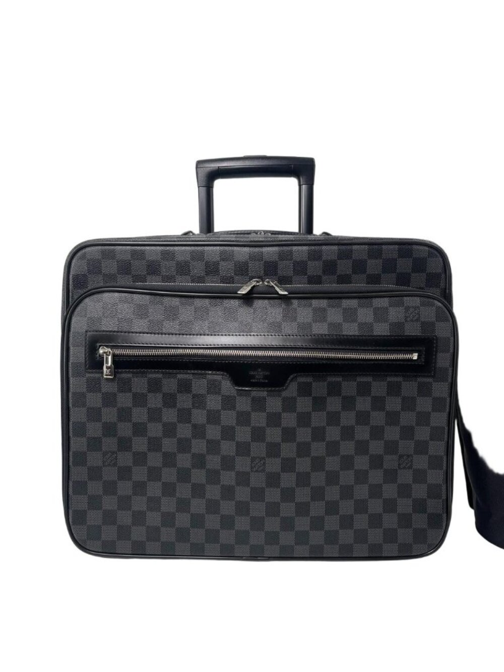 Louis Vuitton Super Damier Graphite Pilot Case Carry Black Travel Bag